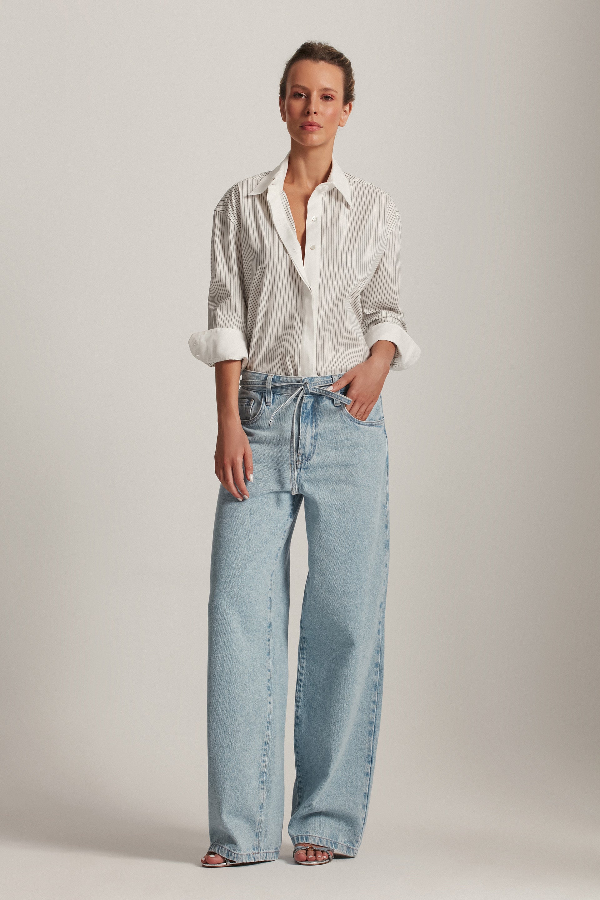 トップス plage cotton embro cami CAMISA CAMBRAIA ALGODÃO OFF WHITE E LISTRAS PRETAS – TIG STORE