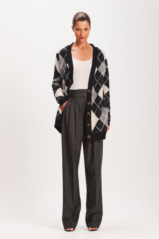 CALÇA PREGAS ALFAIATARIA PRETA I (8080366862563)