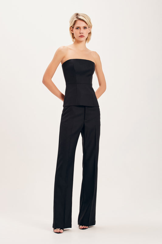 CALÇA RETA RISCA DE GIZ PRETA (8098998714595)