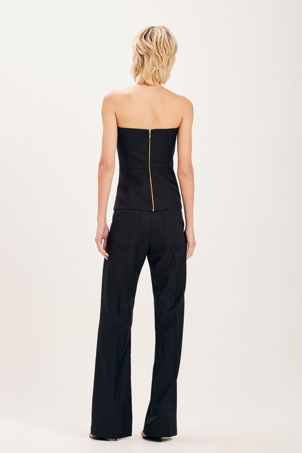 CALÇA RETA RISCA DE GIZ PRETA (8098998714595)