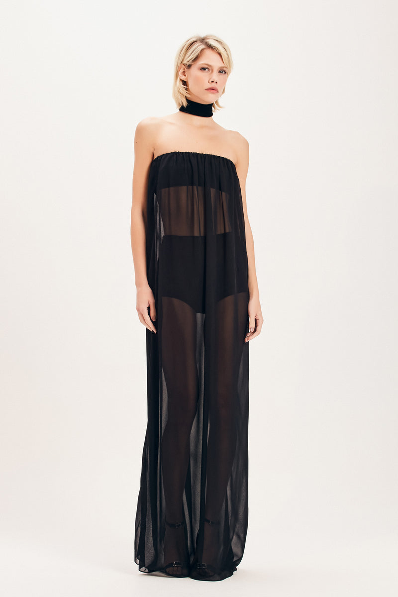 VESTIDO LONGO TOMARA QUE CAIA GGT PRETO (8099001008355)