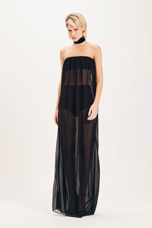 VESTIDO LONGO TOMARA QUE CAIA GGT PRETO (8099001008355)