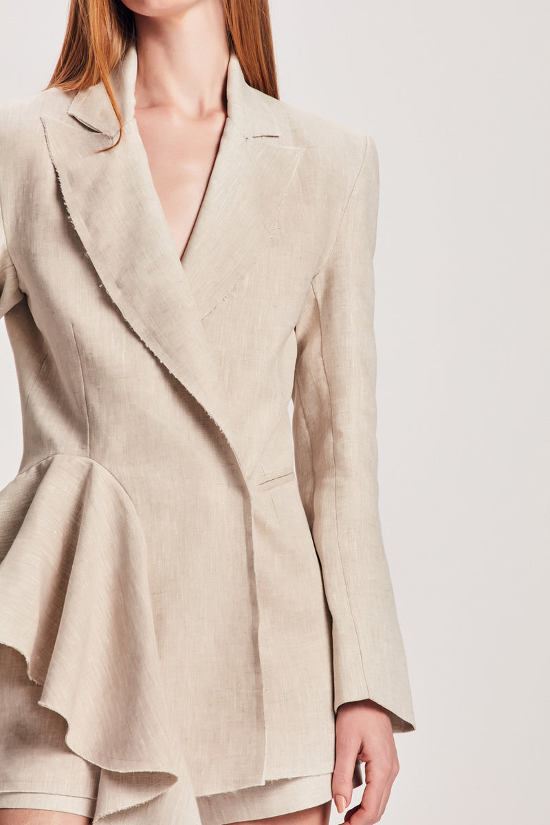 BLAZER APLICAÇÃO BABADO LATERAL LINHO NATURAL (8112392896739)
