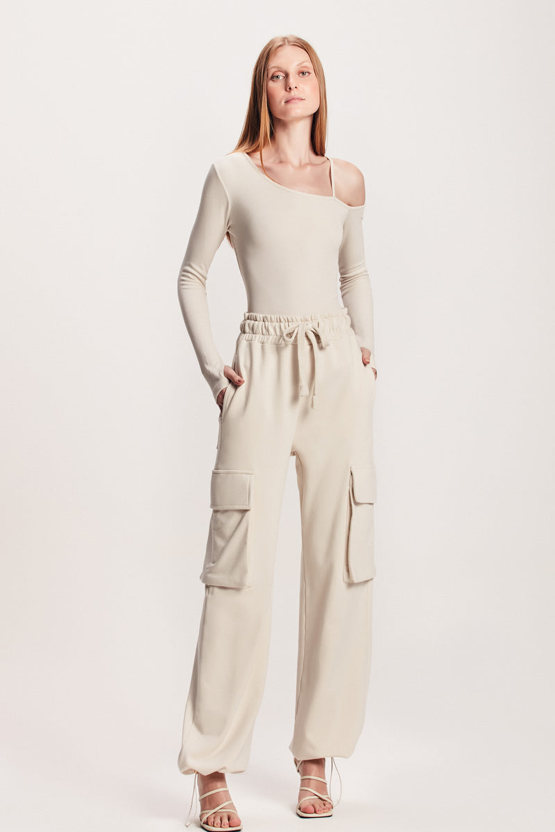 CALÇA MOLETOM CARGO OFF WHITE (8112393978083)