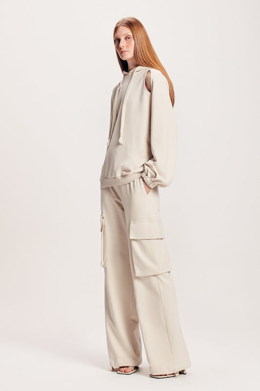 CALÇA MOLETOM CARGO OFF WHITE (8112393978083)