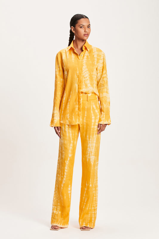 CALÇA LINHO TIE DYE AMARELA (8112393781475)