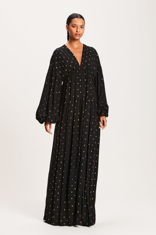 VESTIDO LONGO LUREX PRETO (8112396239075)