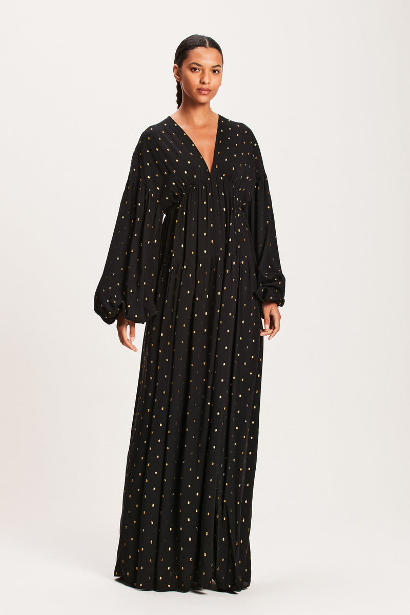 VESTIDO LONGO LUREX PRETO (8112396239075)