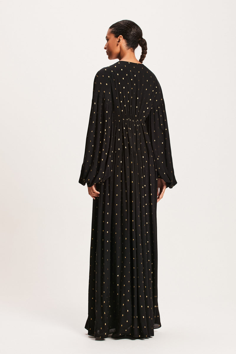 VESTIDO LONGO LUREX PRETO (8112396239075)