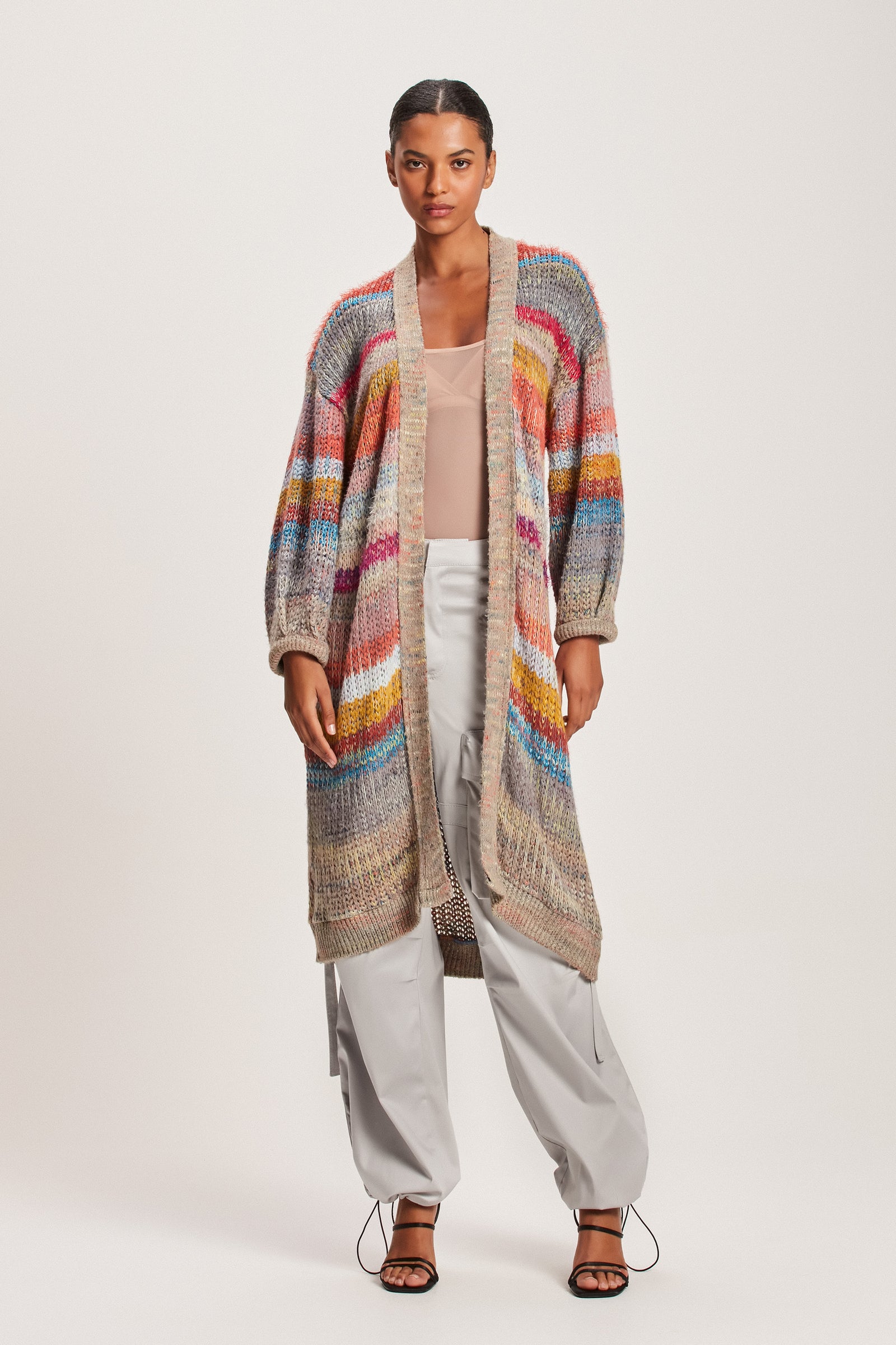 トップス theredthread string knit cardigan THEREDTHREAD / ザレッドスレッド】string knit cardigan