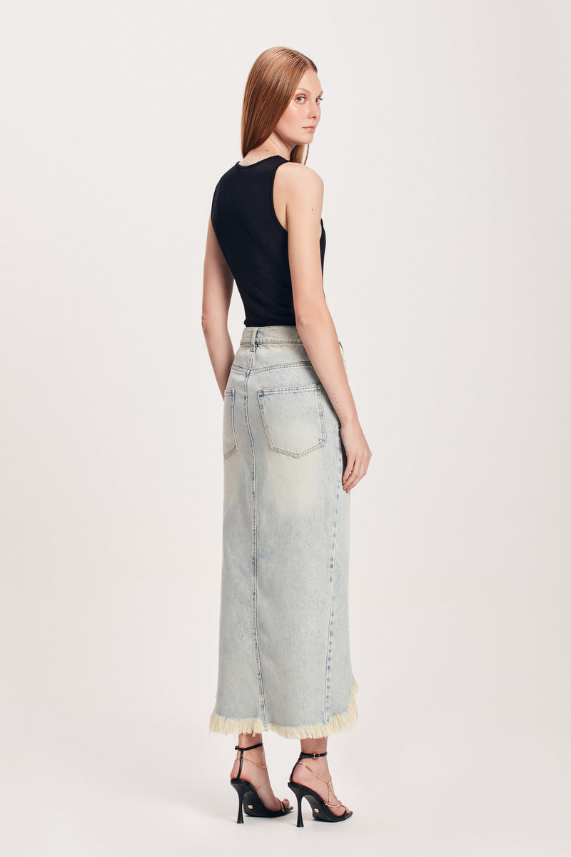 SAIA JEANS DESTROYED ASSIMÉTRICA (8112395321571)