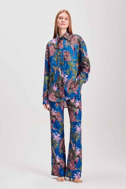 CAMISA LINHO ESTAMPA JUNGLE AZUL (8127961170147)