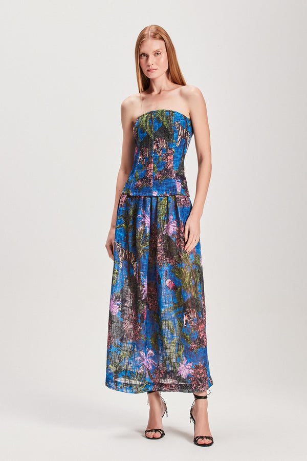 TOP CORSET LINHÃO ESTAMPA JUNGLE AZUL (8127964840163)
