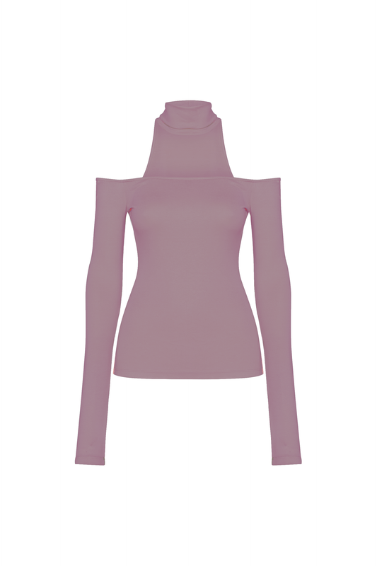 BLUSA DECOTE GOLA FALSA MALHA LAVANDA (8930458566883)