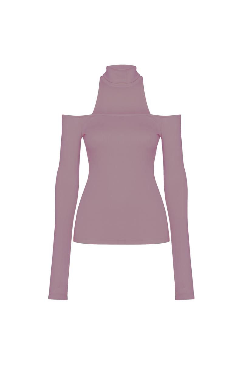 BLUSA DECOTE GOLA FALSA MALHA LAVANDA (8930458566883)