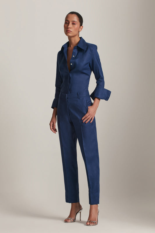 CALÇA SLIM LINHO AZUL (8143808626915)