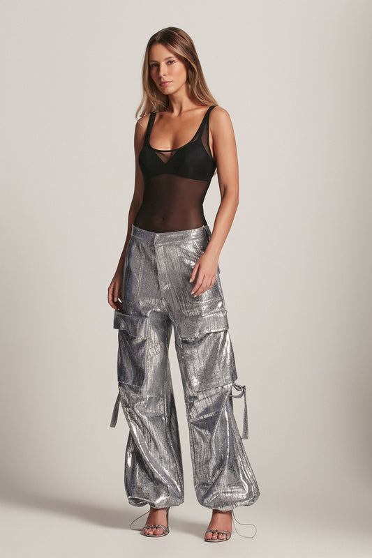 CALÇA CARGO JEANS PRATA (8157844275427)