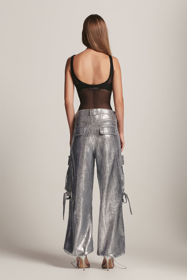 CALÇA CARGO JEANS PRATA (8157844275427)