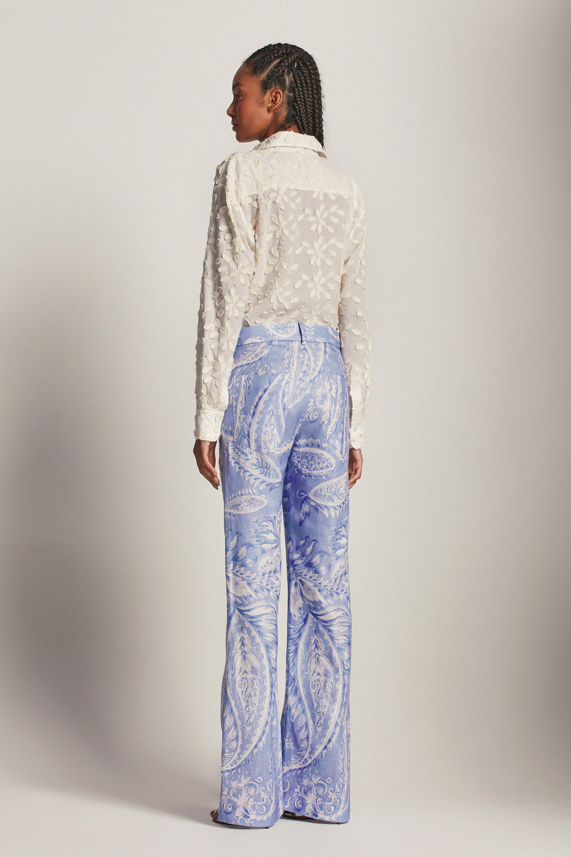 CALÇA LINHO ESTAMPA PAISLEY AZUL (8193356431587)