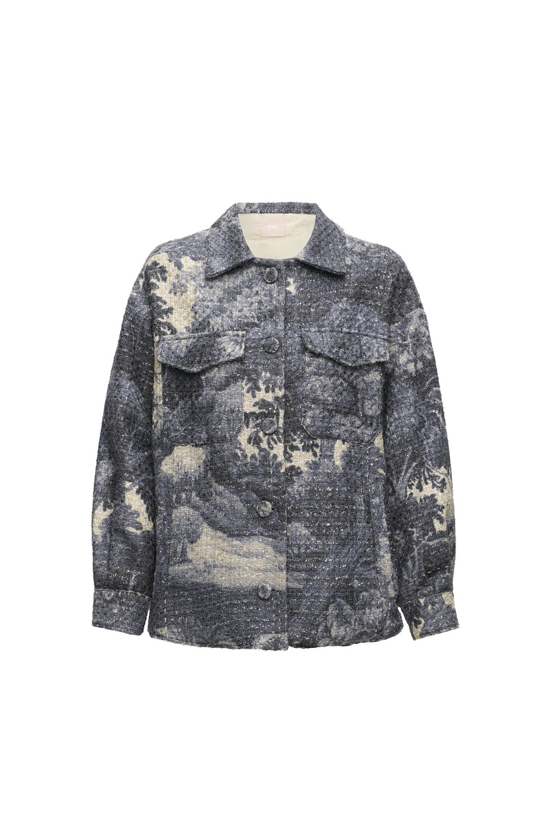 CAMISÃO TWEED ESTAMPA FLORESTA AZUL (8319872172259)