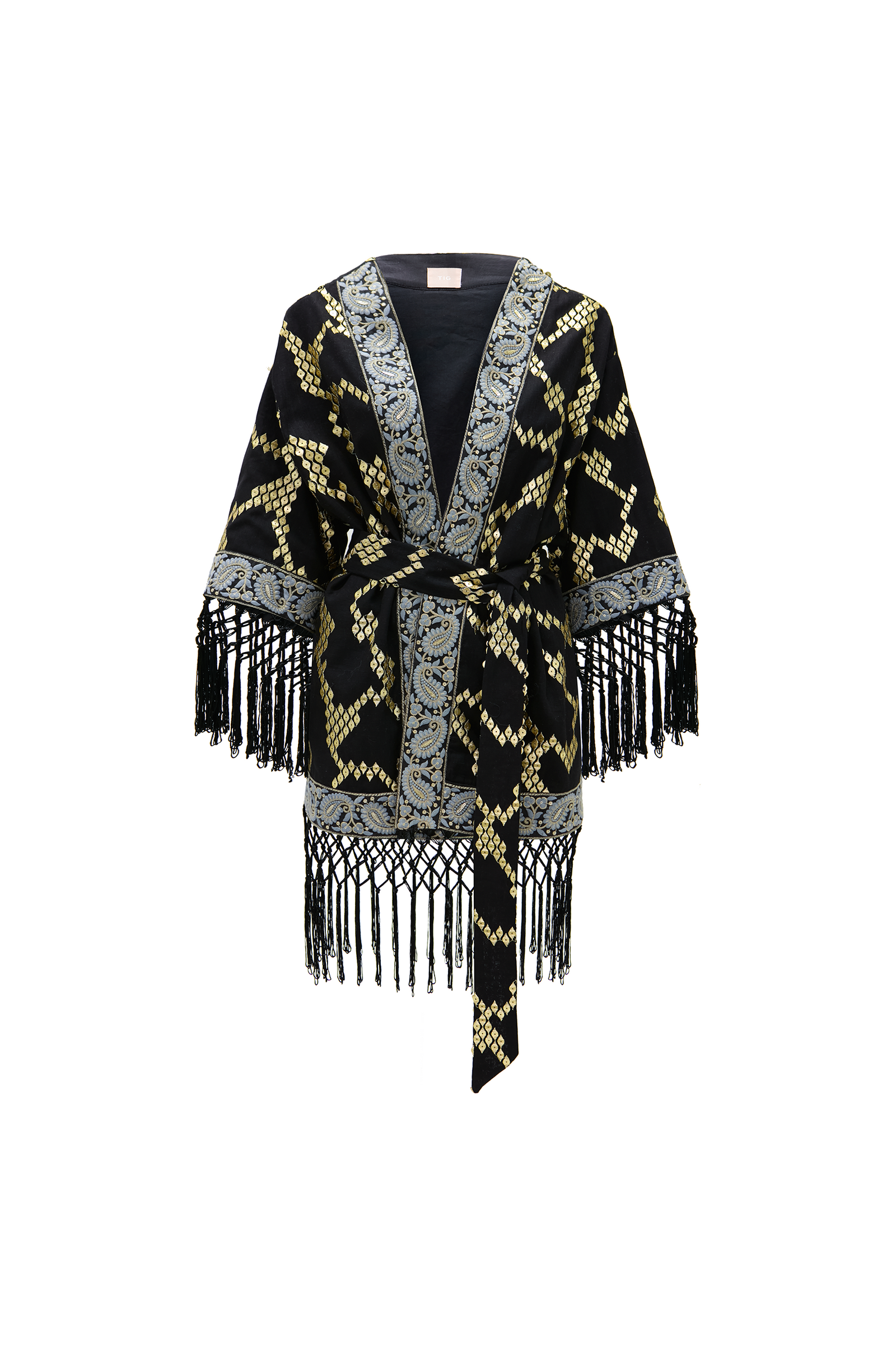 KIMONO★アンティーク唐草ストライプ Kimonos
