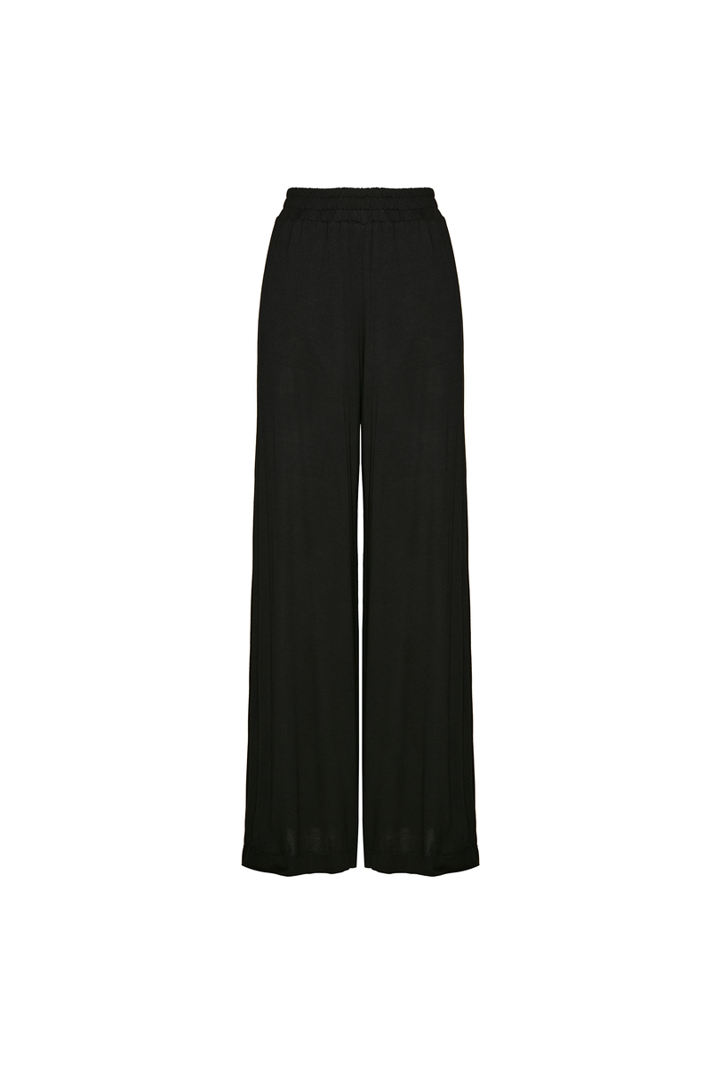 CALÇA PANTALONA ELÁSTICO CÓS MALHA PRETA (8784855105763)