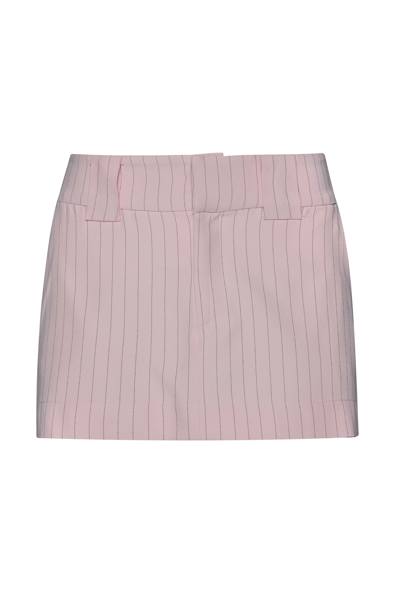 MINI SAIA ALFAIATARIA CREPE PATOU RISCA DE GIZ ROSA (8784856023267)