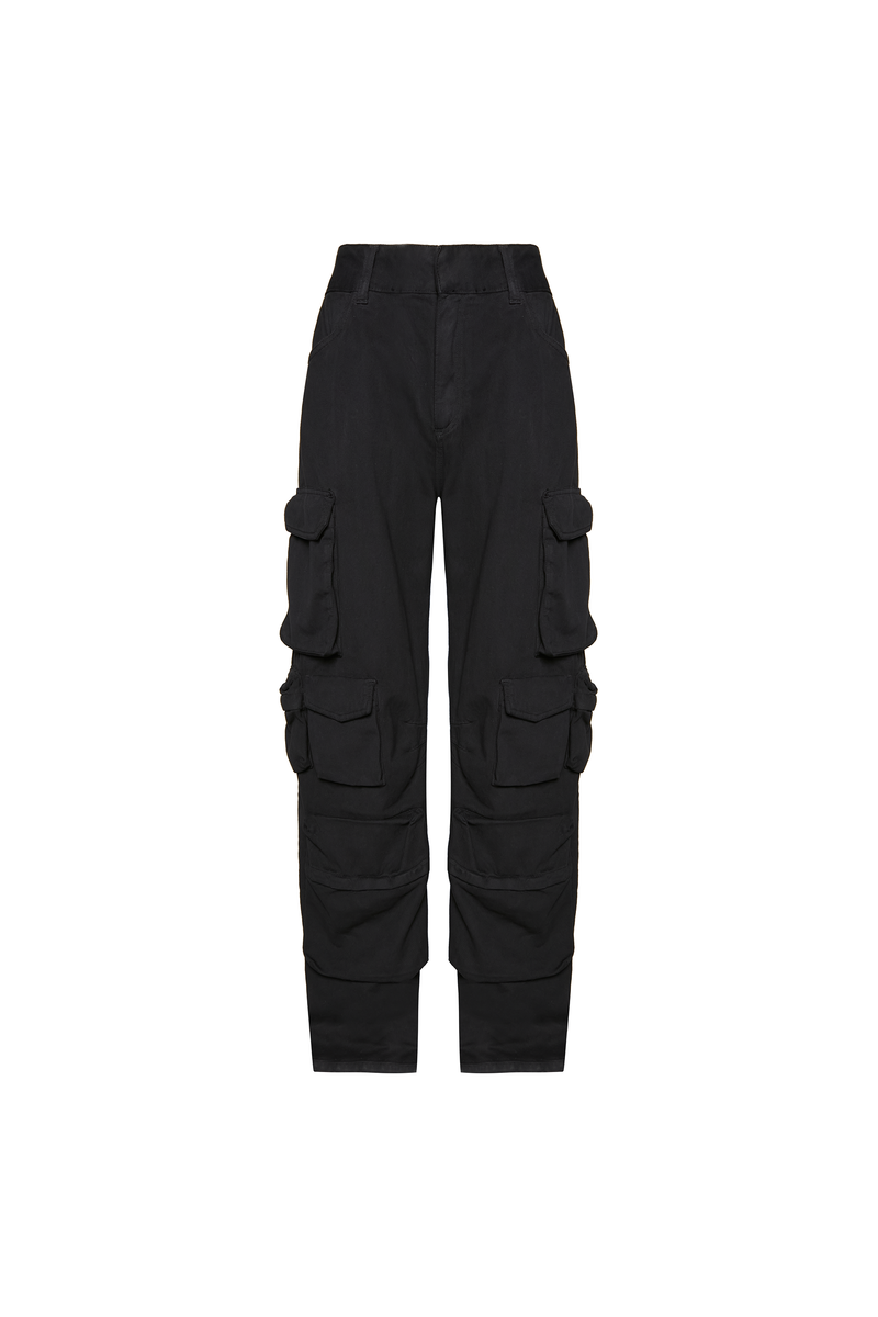 CALÇA CARGO 12 BOLSOS SARJA PRETA (8811319591139)