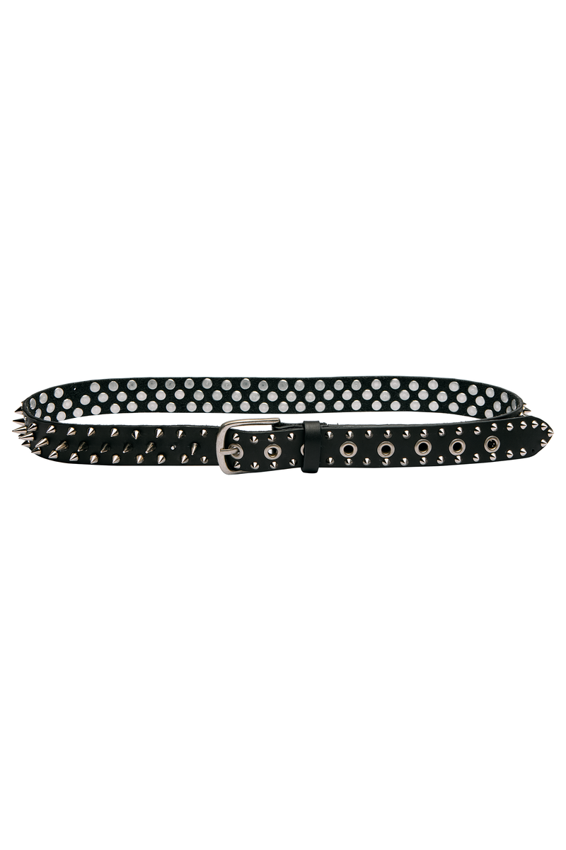 CINTO COURO PRETO SPIKES (8811306909923)