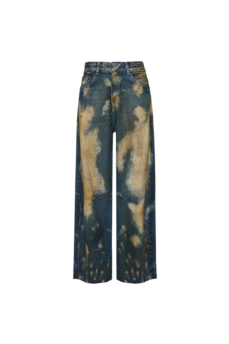 CALÇA JEANS BAGGY MANCHAS (8838238208227)
