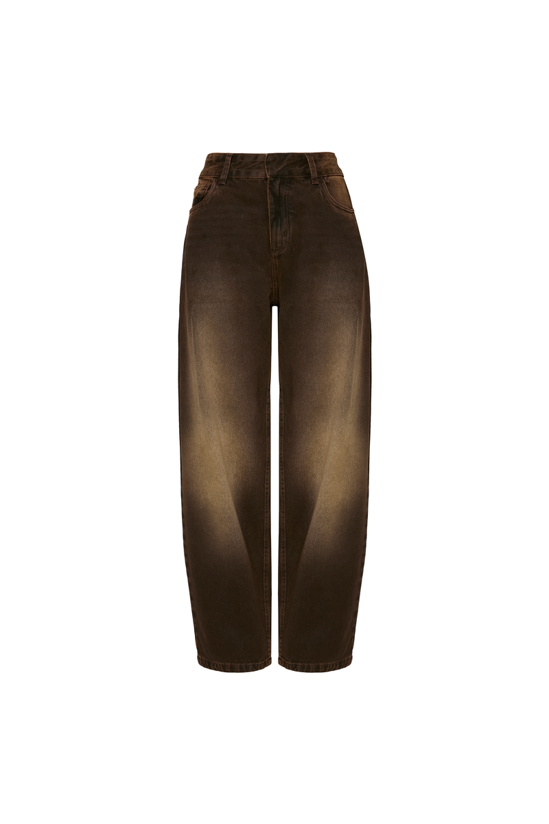 CALÇA JEANS BALLON MARROM (8838238339299)
