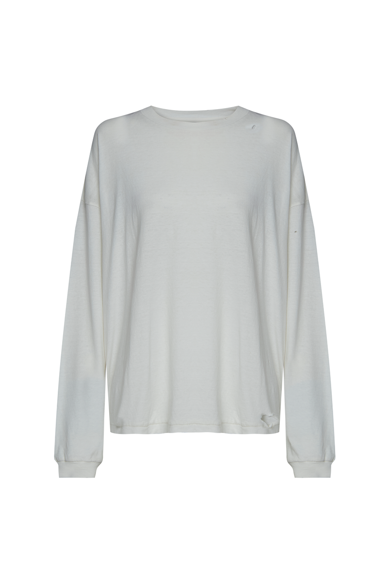 CAMISETA MANGA LONGA DESTROYED OFF WHITE (8838229885155)