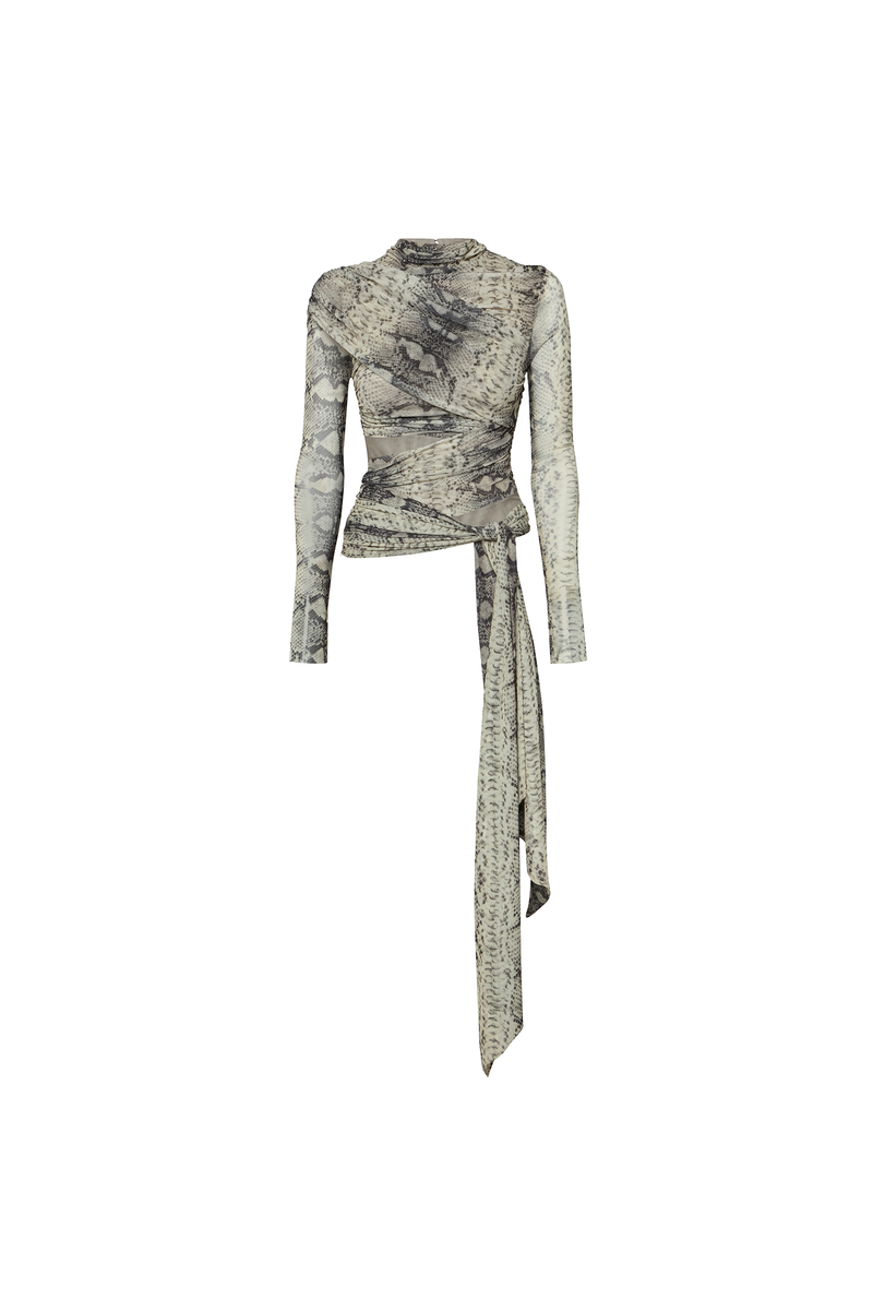 BLUSA GOLA ALTA MANGA LONGA TRANSPASSES TULE COBRA (8838227427555)