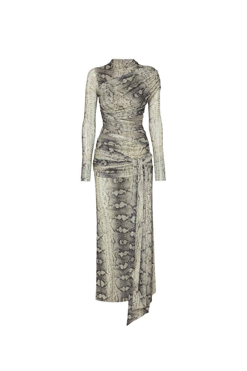 VESTIDO LONGO GOLA ALTA MANGA LONGA TRANSPASSES TULE COBRA (8838232047843)