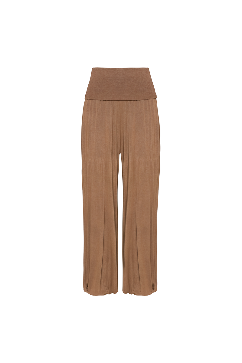 CALÇA ALADIM CÓS DOBRÁVEL MALHA MARROM (8838228148451)