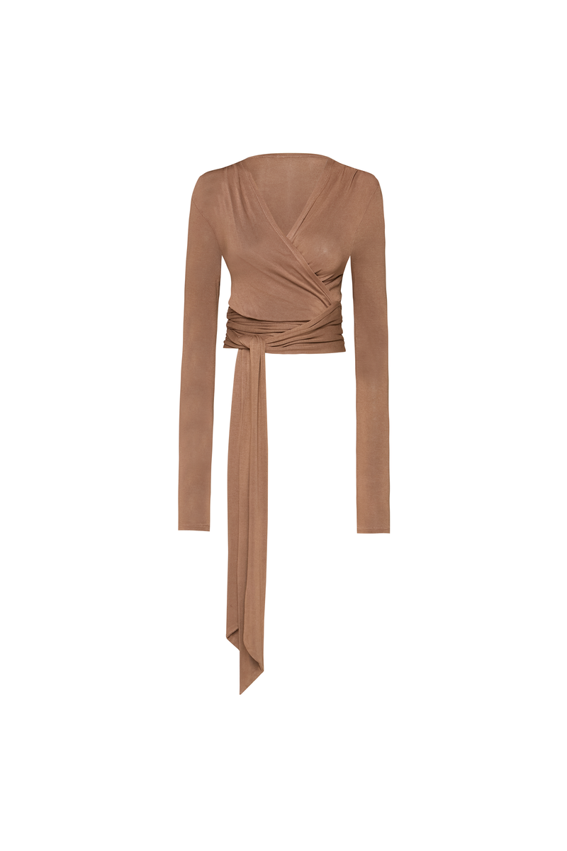 BLUSA CACHECOUER MALHA MARROM (8838226706659)