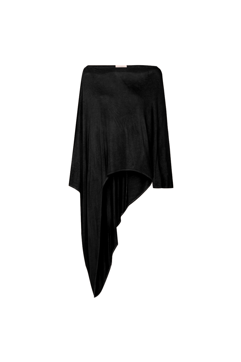 KAFTAN ASSIMÉTRICO MALHA PRETA (8838230540515)