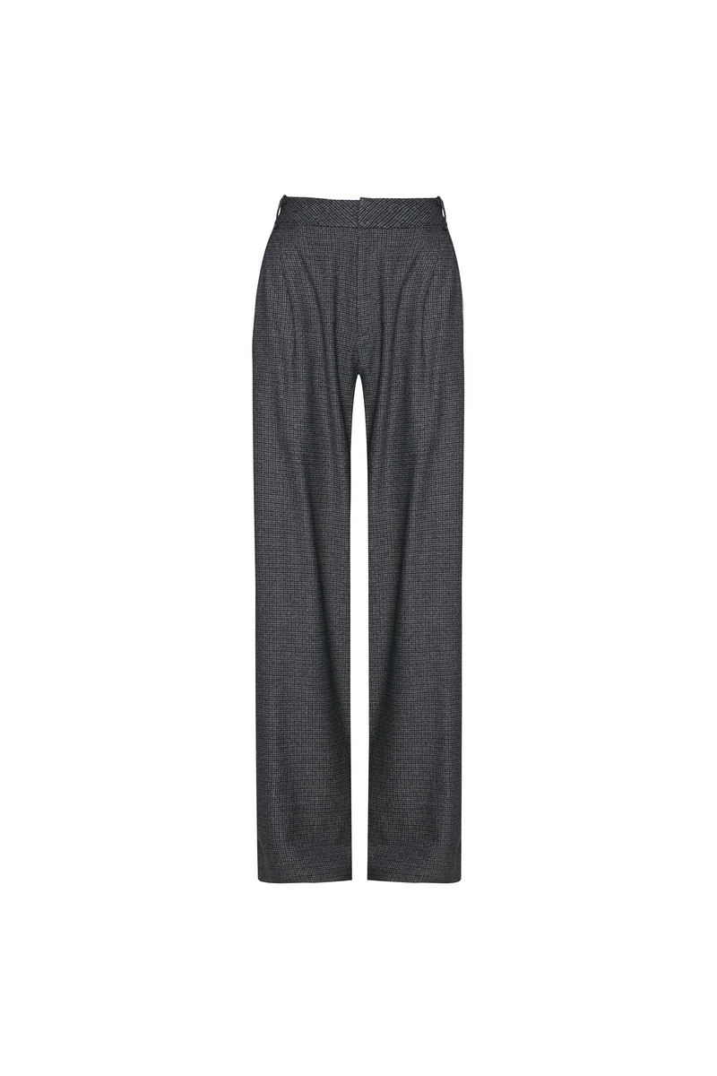 CALÇA ALFAIATARIA PREGAS XADREZ CINZA (8864518013155)