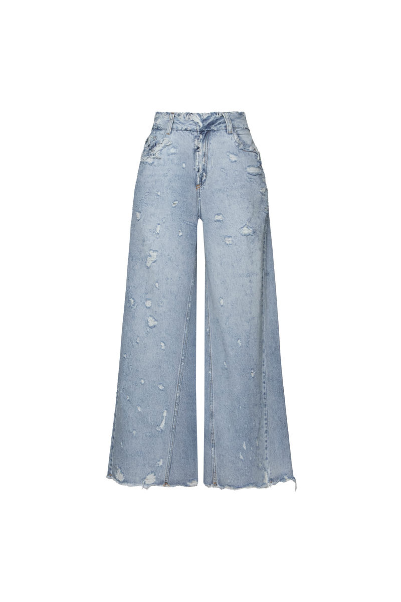 CALÇA JEANS PERNA AMPLA DESTROYED (8865107607779)