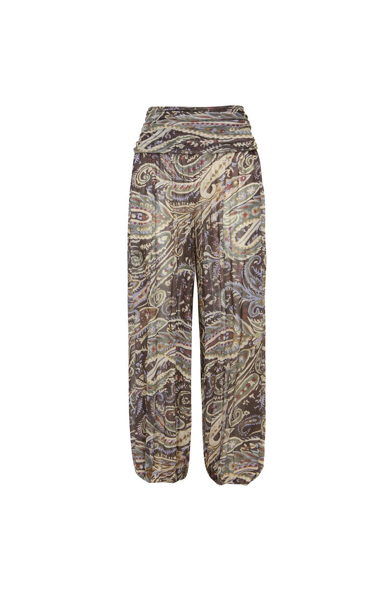 CALÇA PALA DRAPEADA ELÁSTICOS BARRAS TULE PASLEY (8864602194147)