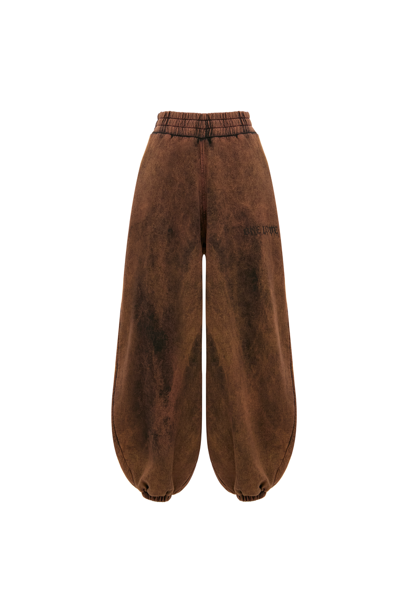 CALÇA MOLETOM ONE LOVE MARROM ESTONADO (8864518471907)