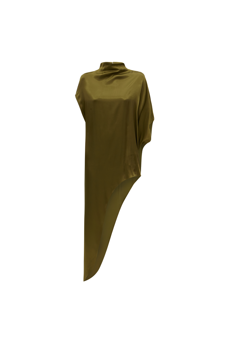 BLUSA KAFTAN ASSIMÉTRICA CETIM VERDE (8864517783779)