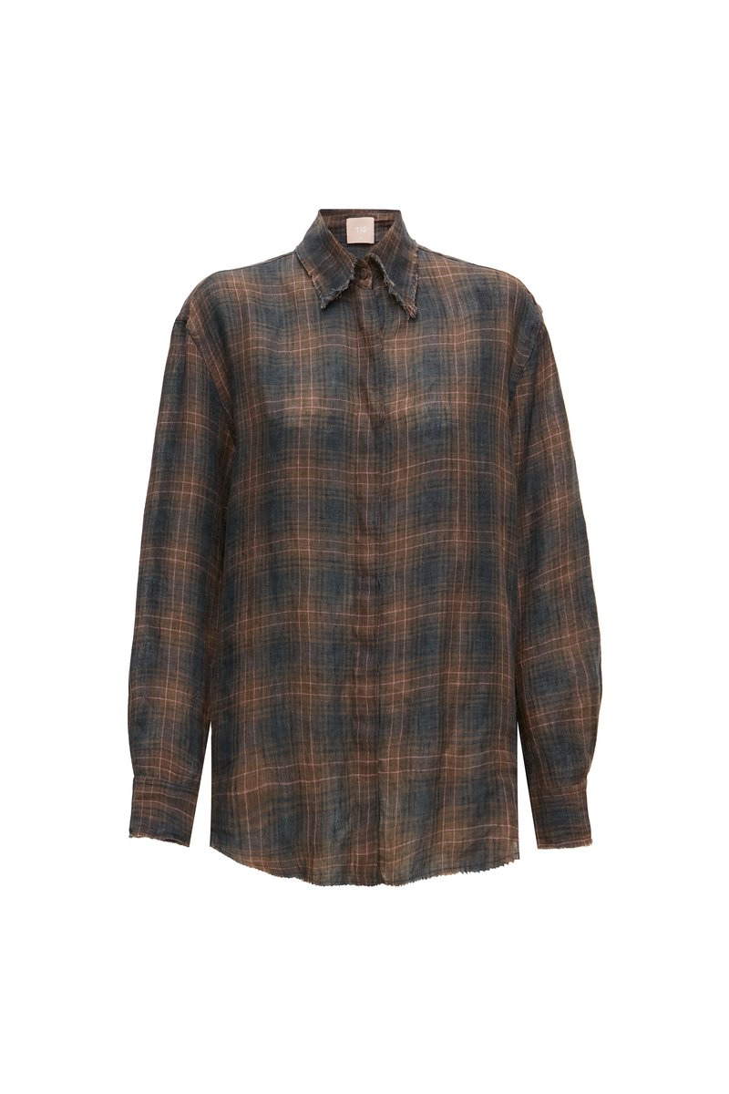 CAMISA LINHO XADREZ AZUL E VINHO (8864518963427)