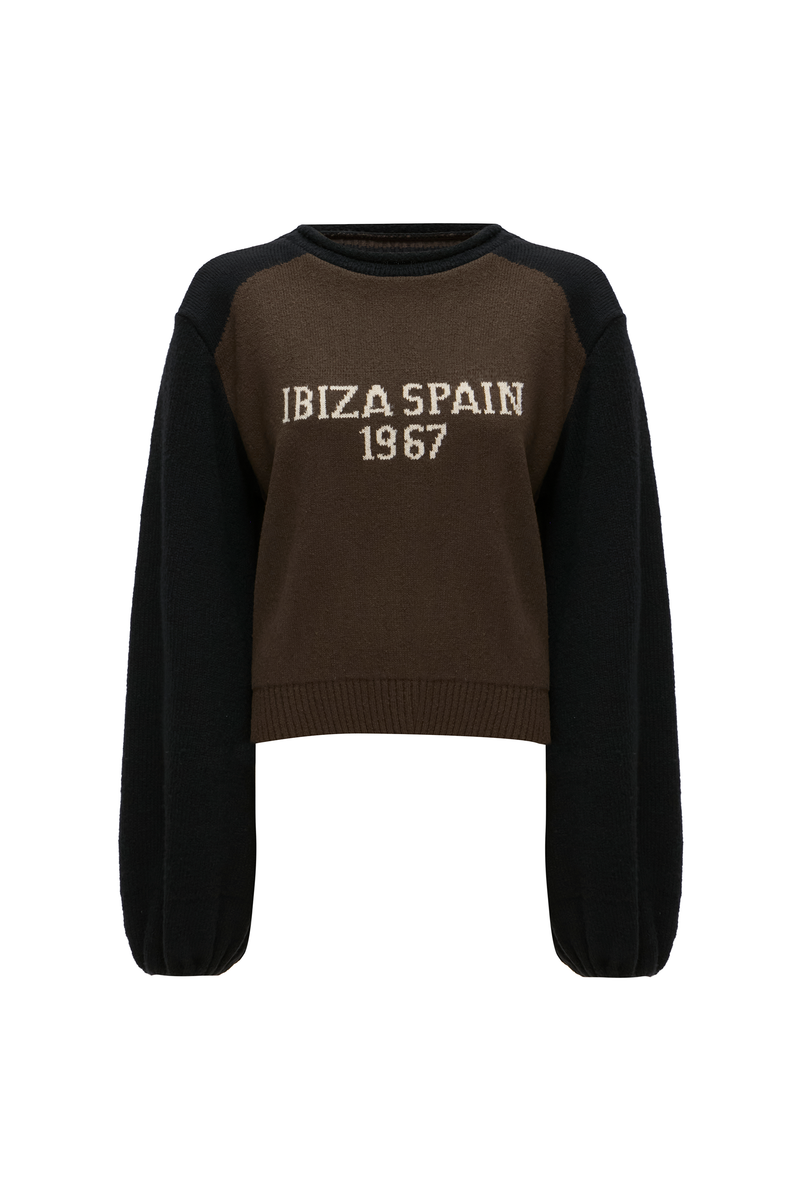 BLUSA TRICOT BICOLOR IBIZA SPAIN 1967 (8864602030307)