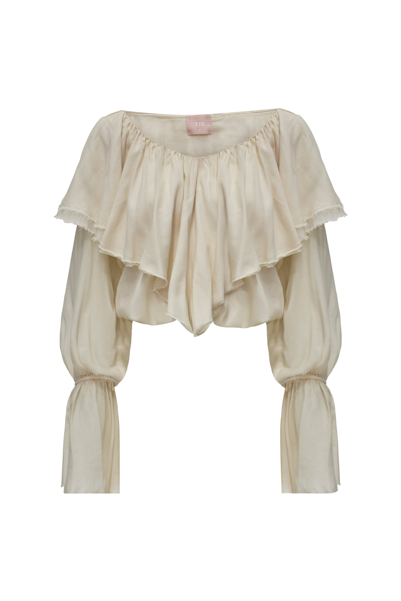 BATA BABADOS ALGODÃO E SEDA AREIA (8864517193955)