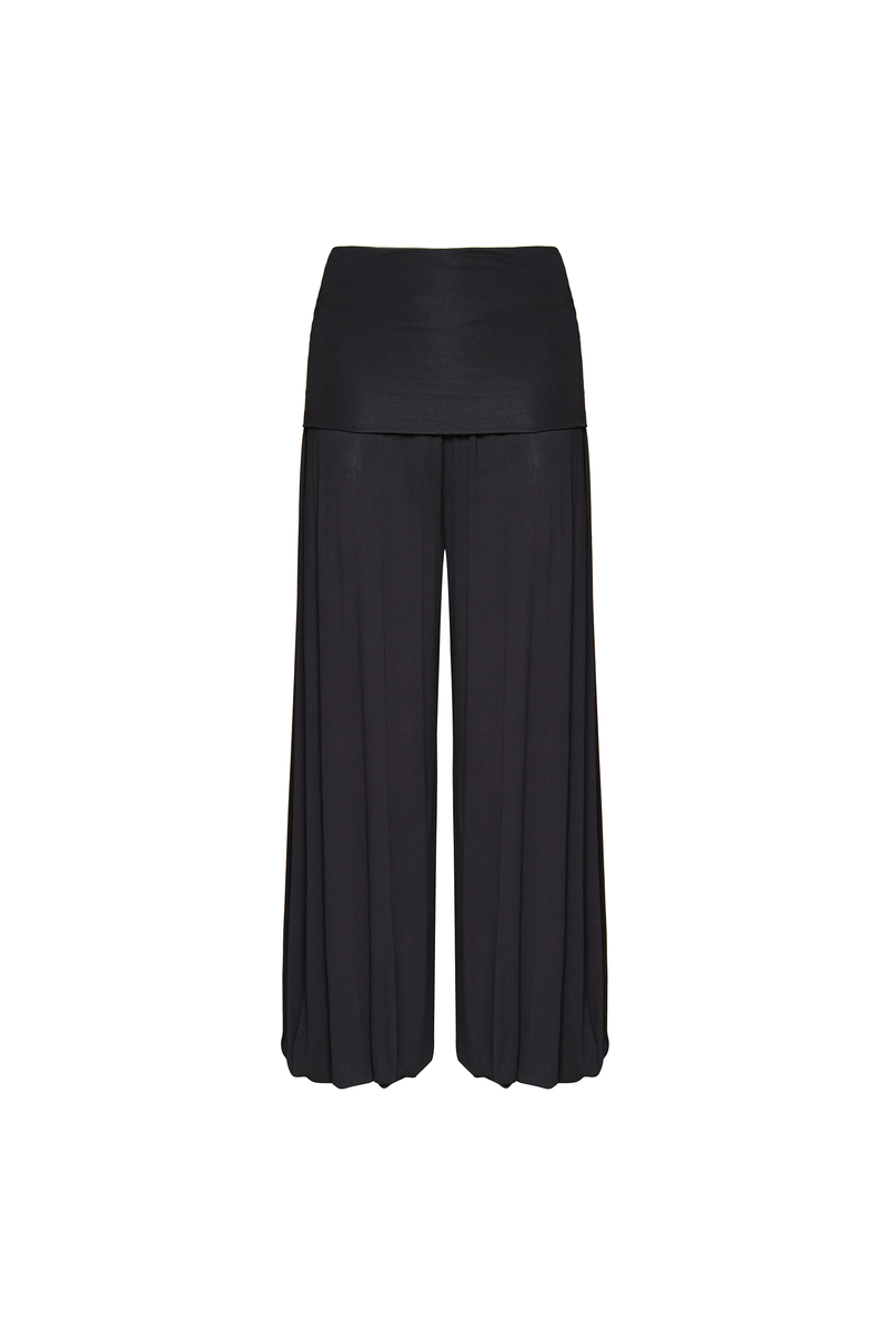 CALÇA CÓS DOBRÁVEL ELÁSTICO BARRA MALHA PRETA (8904897626339)