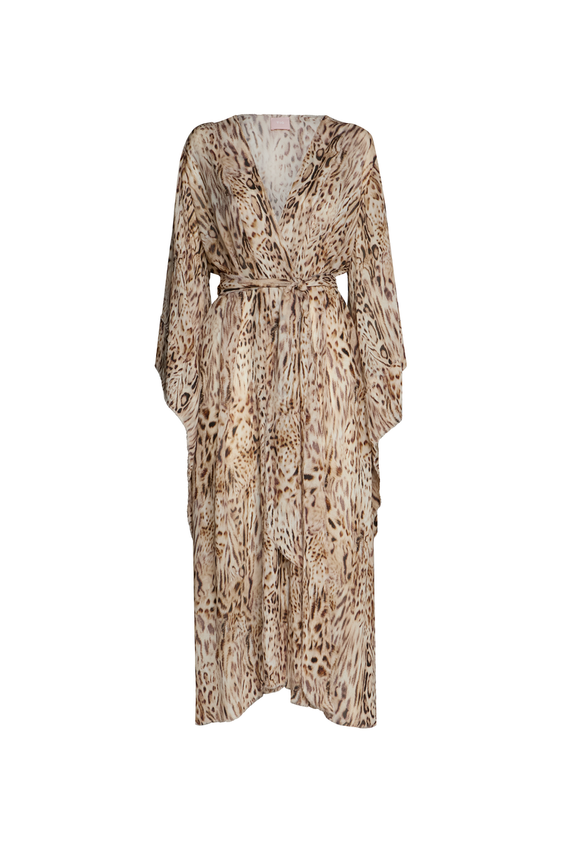 KIMONO LONGO MANGA LONGA GEORGETE ONÇA (8904898609379)