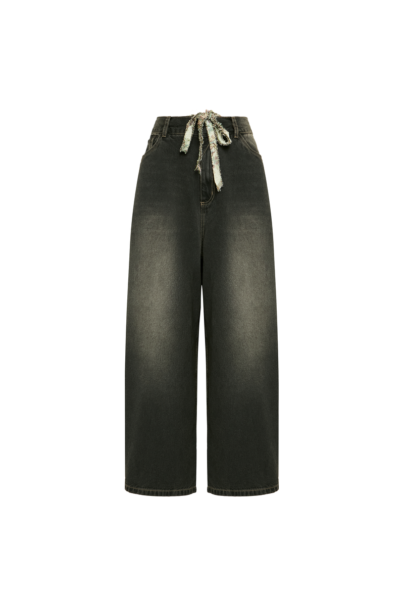 CALÇA PERNA AMPLA BALLOON JEANS BLACK (8929157218531)