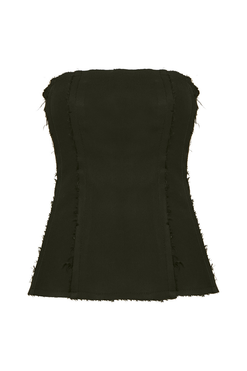 TOP CORSET A FIO TOMARA QUE CAIA PATOU HEAVY PRETO (8928995967203)
