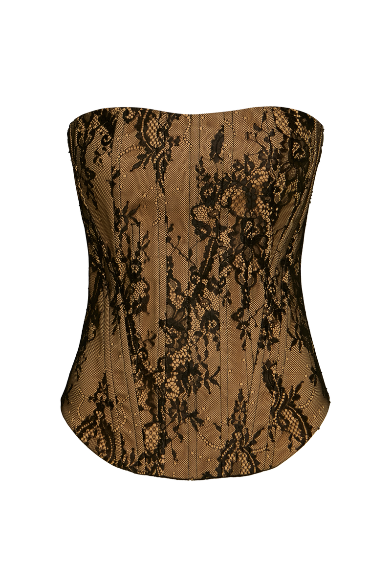 TOP CORSET TOMARA QUE CAIA RENDA PRETA (8928997081315)